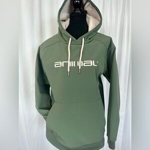 ANIMAL Women’s Sage/Soft Pink Water-resistant Hoodie w/ Fleece Lining - 8